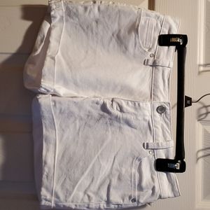 White jean shorts